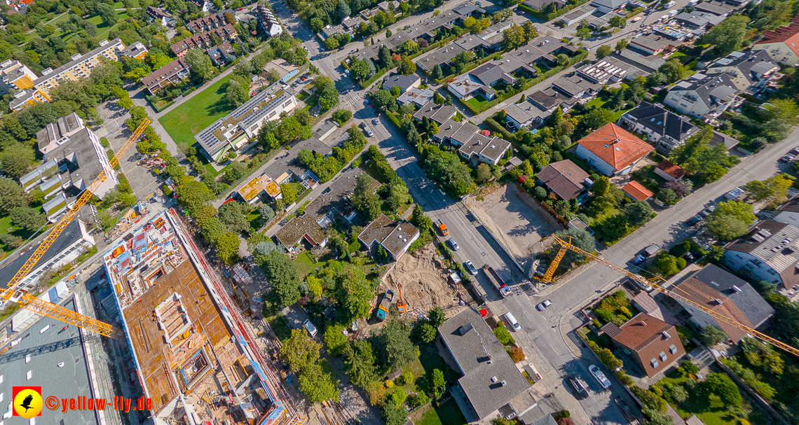 02.09.2022 - Baustelle Grundschule am Karl-Marx-Ring und Villa in der Niederalmstraße 16 in Neuperlach